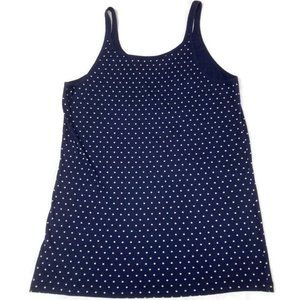 Gap Stretch Cami XL Polka Dot Blue & White